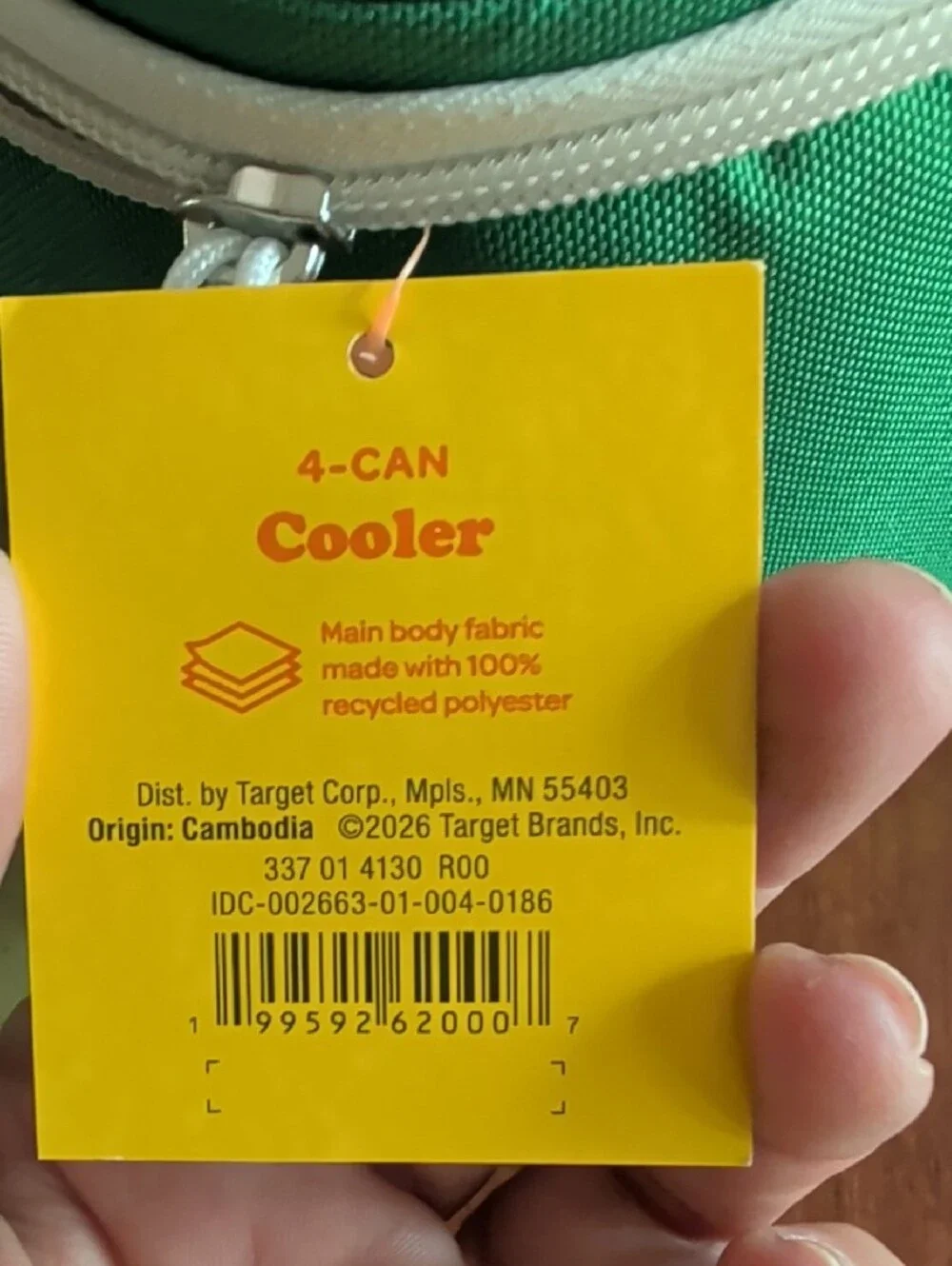 A-CAN Green Insulated Lunch Cooler Bag with Top Handle